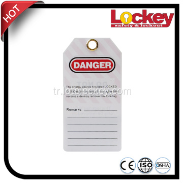 Tehlike Emniyetli PVC Kilitleme Etiketini Çalıştırmayın